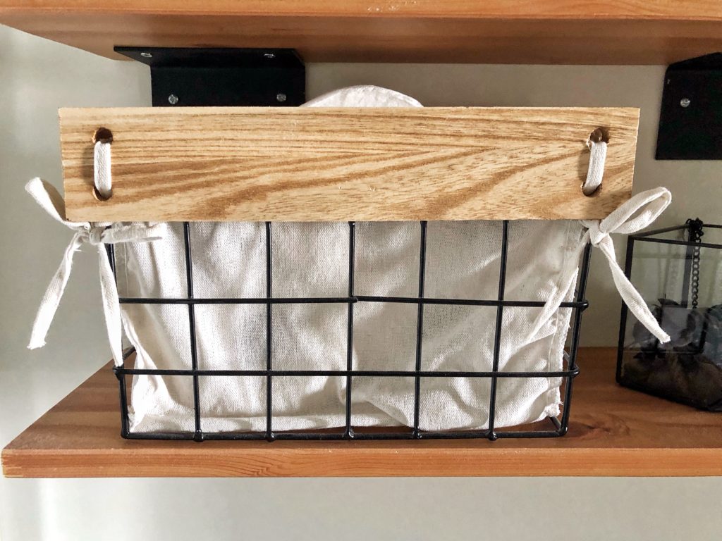 Rustic bathroom decor wire basket