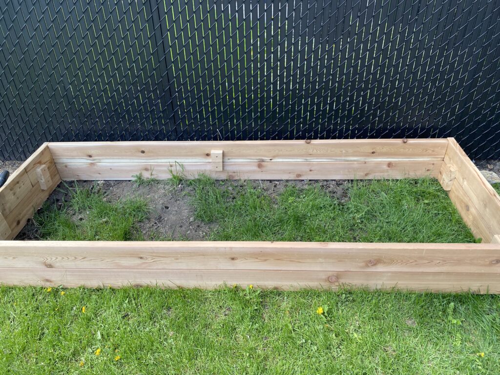 easy raised garden bed prep